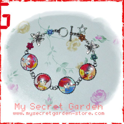 Ranma 1/2 One Half らんま½  Ranma Saotome girl side 早乙女亂馬 anime Cabochon Bracelet  Ranma 1/2 One Half らんま½  Ranma Saotome girl side 早乙女亂馬 anime Cabochon Bracelet